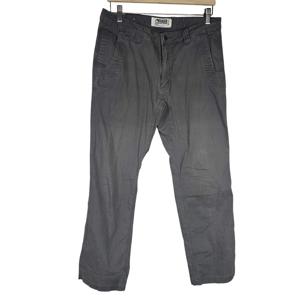 Mountain Khakis Slim Fit Teton Twill Pants Mens 33x30 Gray Cotton Outdoor Rugged